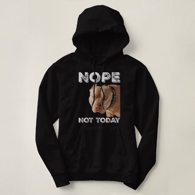 Pull À Capuche Pitbull - Non Pas Aujourd'Hui T-Shirt Pitbull Love (Design devant)