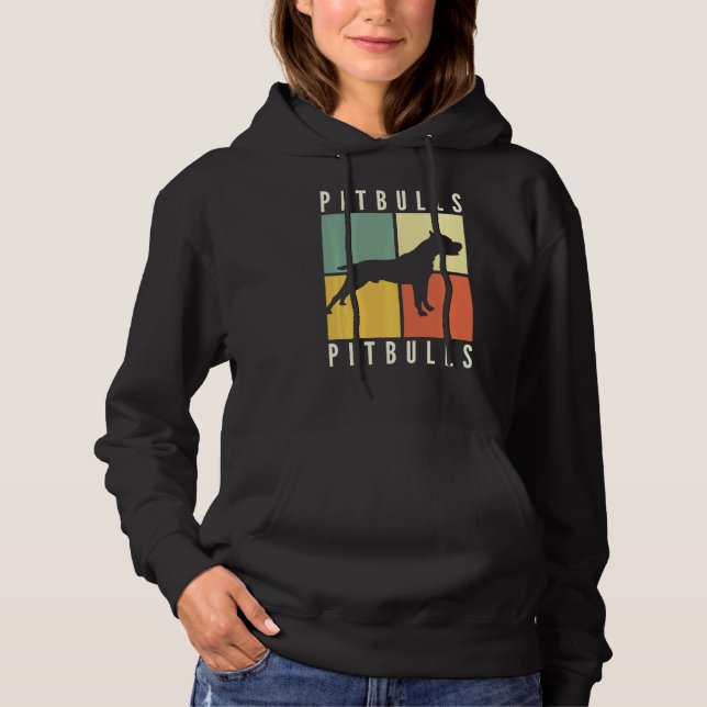 Pull À Capuche Pitbulls Chien Design (Devant)