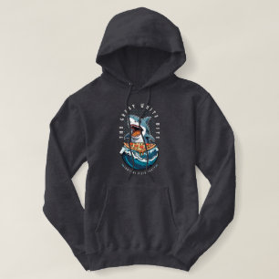 Pull À Capuche Pizza pour manger des requins Le Grand Bite Blan