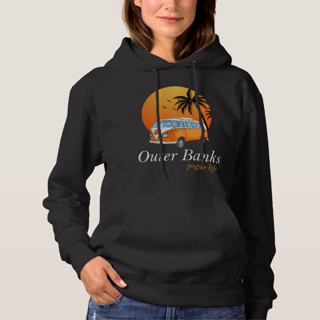 Pull À Capuche Plages De La Caroline Du Nord (Devant)