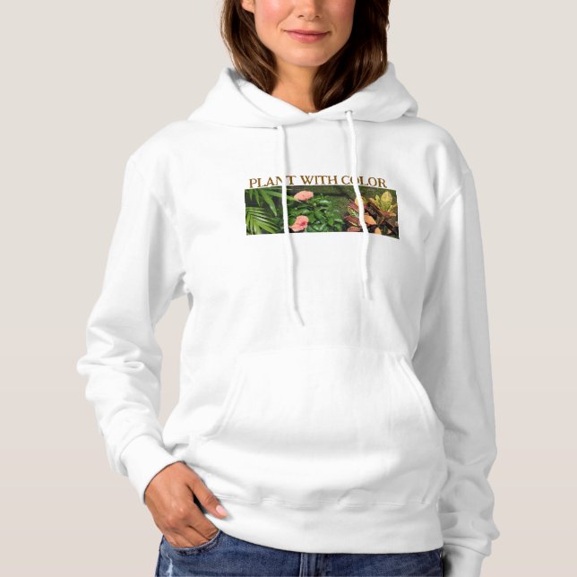 PULL À CAPUCHE PLANTE ET COULEUR (Devant)