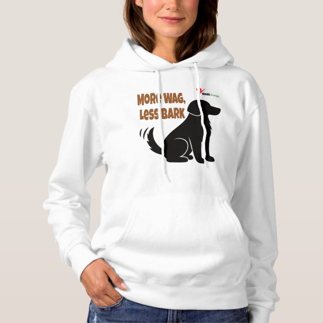 Pull À Capuche Plus de remue-ménage, moins d'aboiement – Silhouet (Devant)