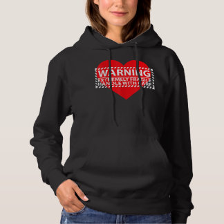 Pull À Capuche Poignée extrêmement fragile avec soins coeur brisé