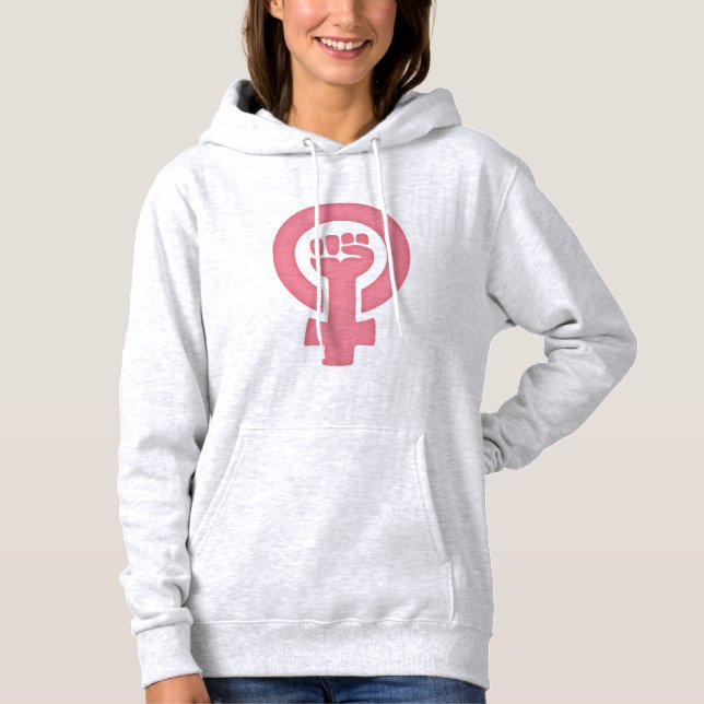 Pull À Capuche Poing féministe (Devant)