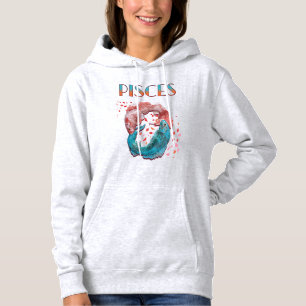 Pull À Capuche Poissons Zodiaque Horoscope Signe d'Eau Astrologie