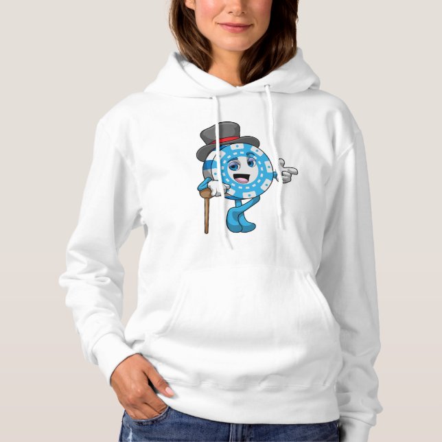 Pull À Capuche Poker avec jetons Poker (Devant)