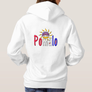 Pull À Capuche Pomalo - Détente croate avec soleil et arc-en-ciel