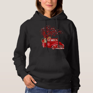 Pull À Capuche Pomeranian équitation Camion Rouge Saint-Valentin