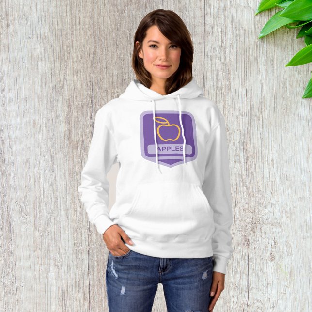 Pull À Capuche Pomme violette Badge Conception Fruit Lover (Créateur téléchargé)