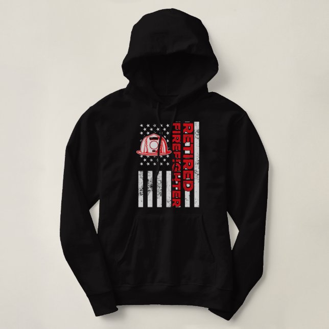 Pull À Capuche Pompier Pompier Pompier Retraité Pompier Fireman R (Design devant)