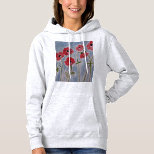Pull À Capuche Poppies rouges sauvages