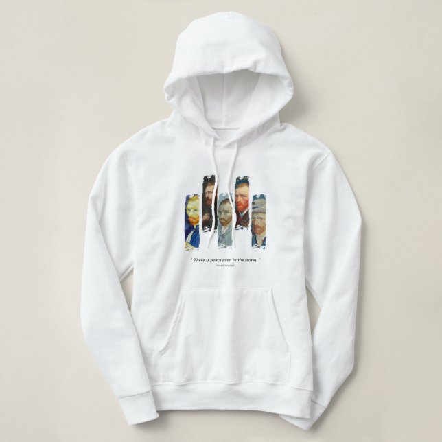 Pull À Capuche Portrait et citation de Vincent Van Gogh  (Design devant)