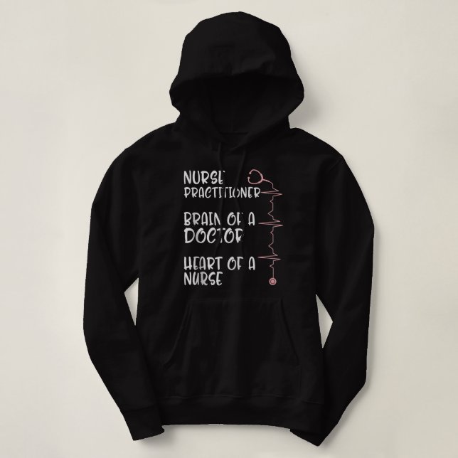 Pull À Capuche Praticien De La Semaine Infirmière Du NP Cerveau D (Design devant)