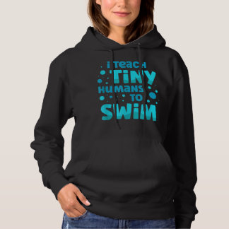 Pull À Capuche Professeur De Baignade J'Enseigne À Des Humains Mi