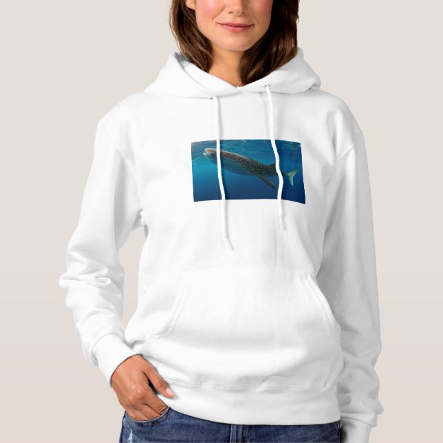 Pull À Capuche Profil d'un requin baleine, Indonésie (Devant)