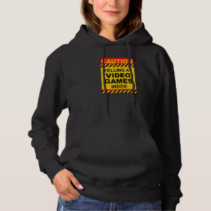 PULL À CAPUCHE PRUDENCE EN JEUX VIDÉO AVERTISSEMENT