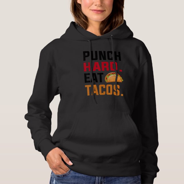 Pull À Capuche Punch Dur Manger Tacos Boxe (Devant)