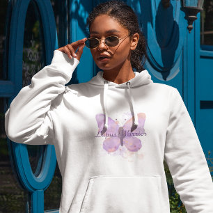 Pull À Capuche Purple papillon Lupus guerrier