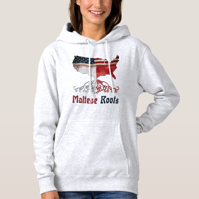 Pull À Capuche Racines maltaises américaines (Devant)