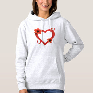 Pull À Capuche Red Heart T-Shirt ,Minimalist & Modern Design