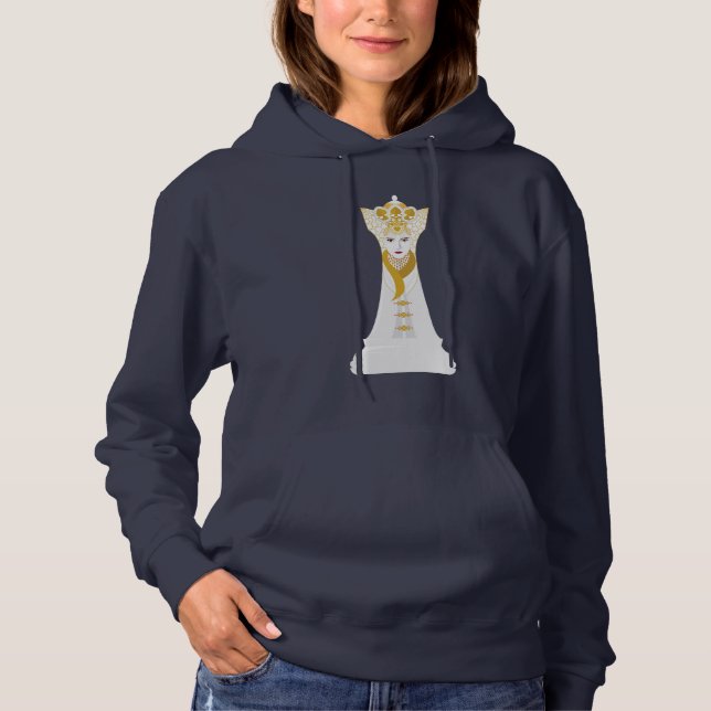 Pull À Capuche Reine blanche (Devant)