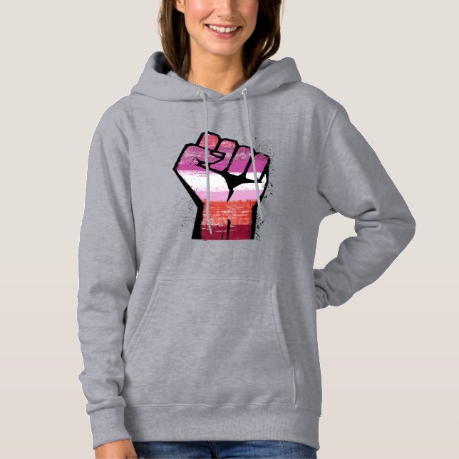 Pull À Capuche Résistance lesbienne (Devant)