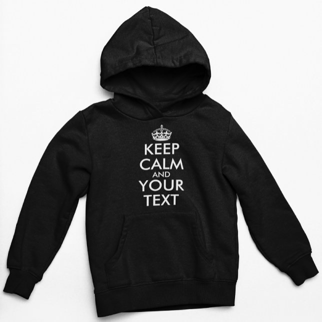 Pull À Capuche Restez calme et continuez - Créez votre propre (Créateur téléchargé)