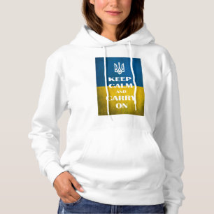 Pull À Capuche Restez calme et continuez votre trident emblème uk