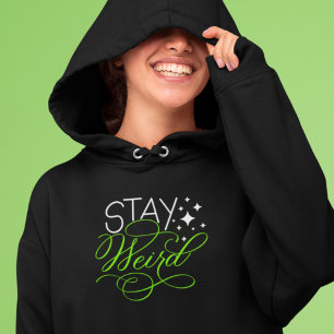 Pull À Capuche Restez Geek bizarre, Nerd, Introduire