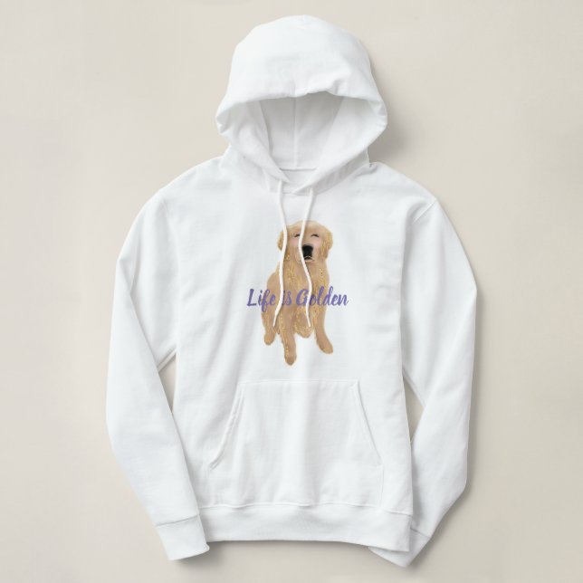 Pull À Capuche Rétrieur d'or personnalisable (Design devant)