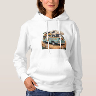 Pull À Capuche Retro Camper Van Hoodie – Boho Hippie Adventure