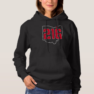 Pull À Capuche Retro Cleveland 216 Indicatif régional Ohio Outlin
