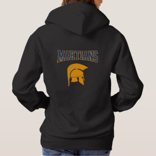 Pull À Capuche Retro College Blue Orange Martiens Varsity Sport