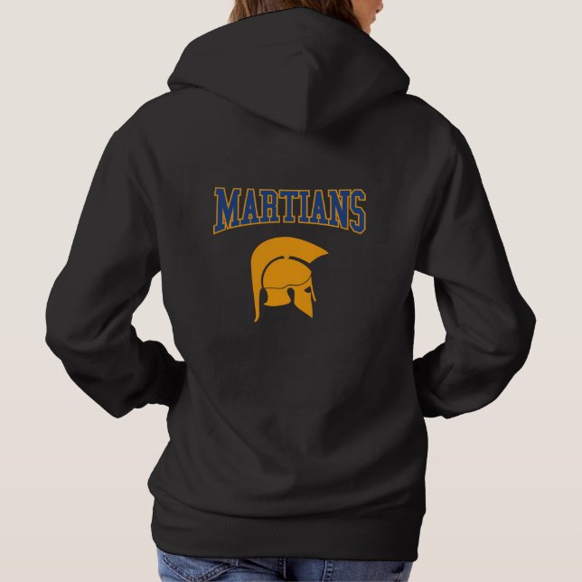 Pull À Capuche Retro College Blue Orange Martiens Varsity Sport (Dos)