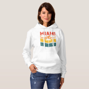 Pull À Capuche Rétro Miami Florida Beach Souvenir Palm Tree ann