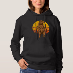 Pull À Capuche Retro Nature Ours Forêt Animal Brown Ours 1