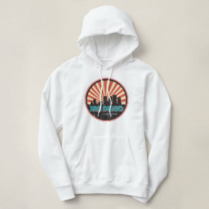 Pull À Capuche Retro San Diego California State Skyline Vintage