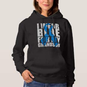 Pull À Capuche Ribbon Autisme Je Porte Du Bleu Pour Mon Grand-Fil