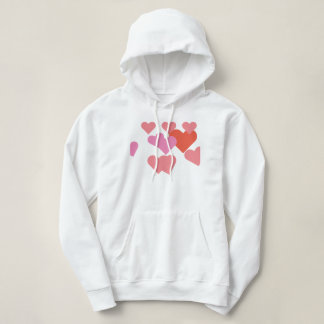 Pull À Capuche Romantique Valentine Love Hearts Design