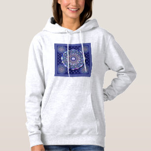 Pull À Capuche Rosace bleue