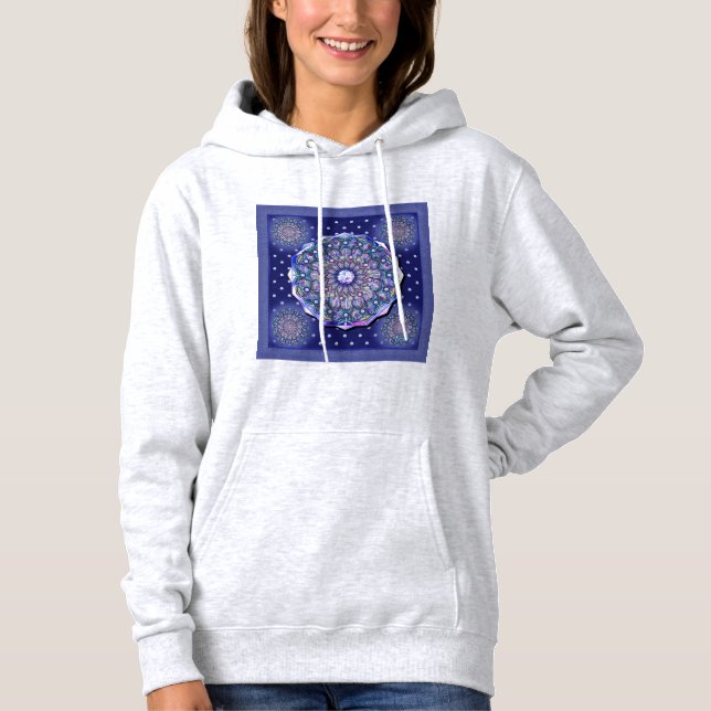 Pull À Capuche Rosace bleue (Devant)