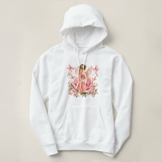 Pull À Capuche Rose Féerique Rose Capuche – Flore Féerique Fantai