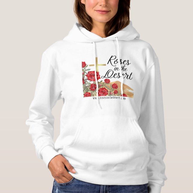 Pull À Capuche Roses dans le désert (Devant)