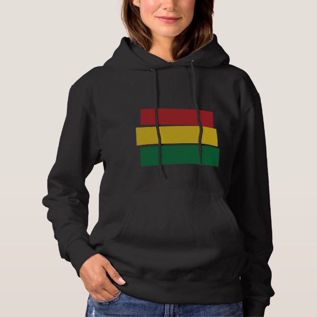 Pull À Capuche Rouge, Jaune et Vert (Devant)
