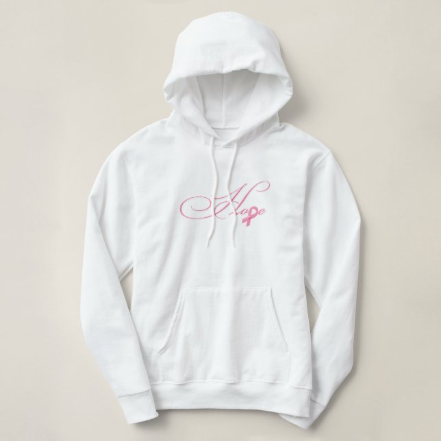Pull À Capuche Ruban rose - Espoir (Design devant)