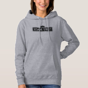 Pull À Capuche Rue Sésame Logo B&W