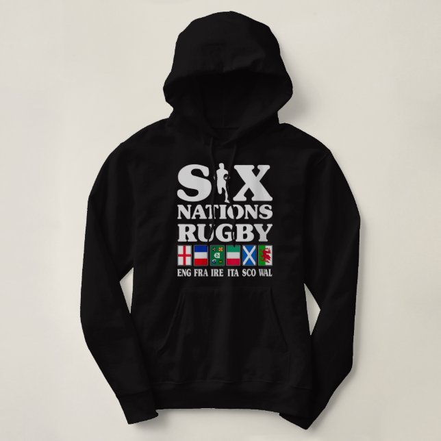 Pull À Capuche Rugby féminin 6 Nations Angleterre France Irlande  (Design devant)
