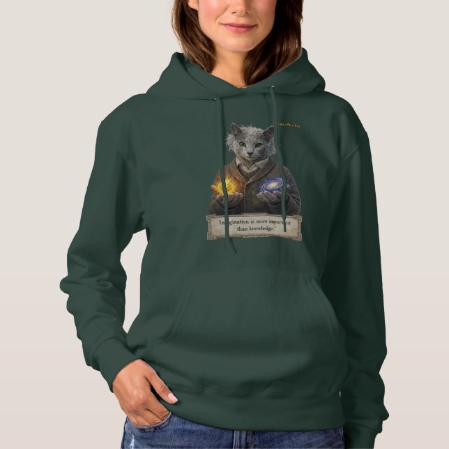 Pull À Capuche Russian Blue Einstein Cat - Imagination (Devant)