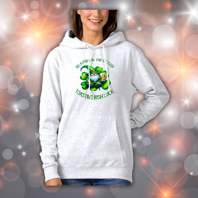Pull À Capuche Saint Patrick Gnome mignonne avec bière | (Créateur téléchargé)