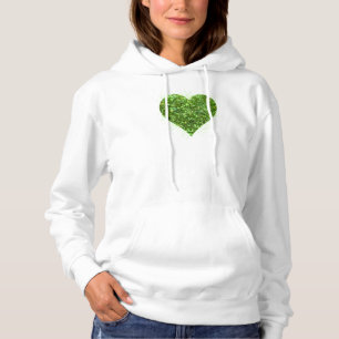Pull À Capuche Saint Patrick's day Coeur irlandais vert étincelan